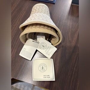 Pineapple & Star Women's Vienna Sun Visor Natural Beige PACKABLE